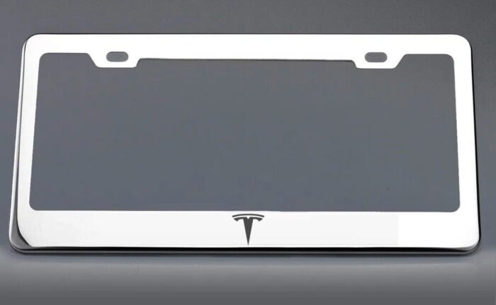 Tesla License Plate Frame Stainless Steel with Laser Engraved