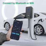 Level 2 EV Charging Station 32A APP Wallbox Type 2 Electric Car Charger 7KW 6.1m